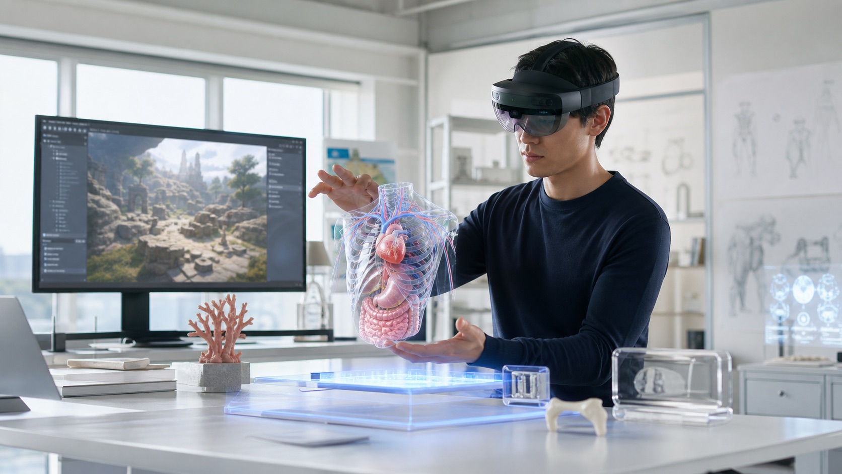 XR engineer developing an immersive medical training experience